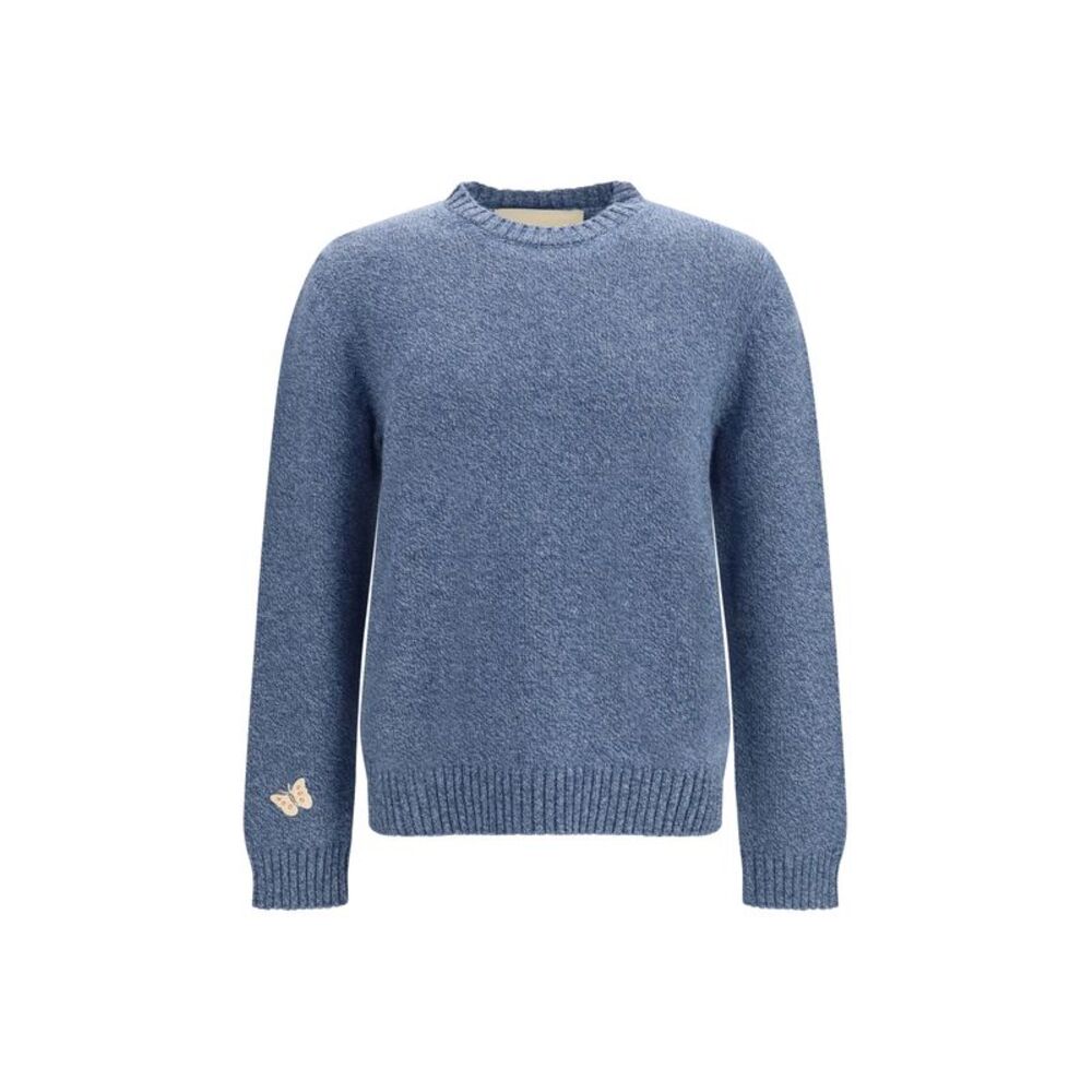 Valentino Men Wool Sweater With Butterfly Embroidery